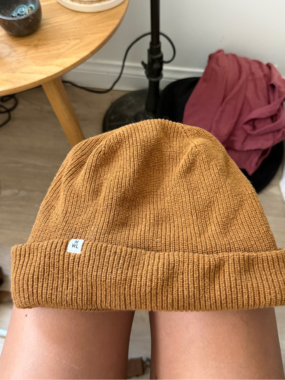 Madewell Ribbed Knit Beanie Camel Brown